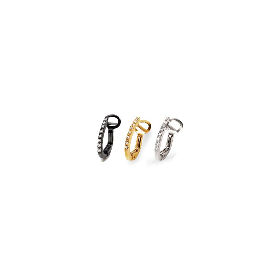 Set of three gold hoop earrings BALANCE | SET 3 OVAL XSAU18B G N